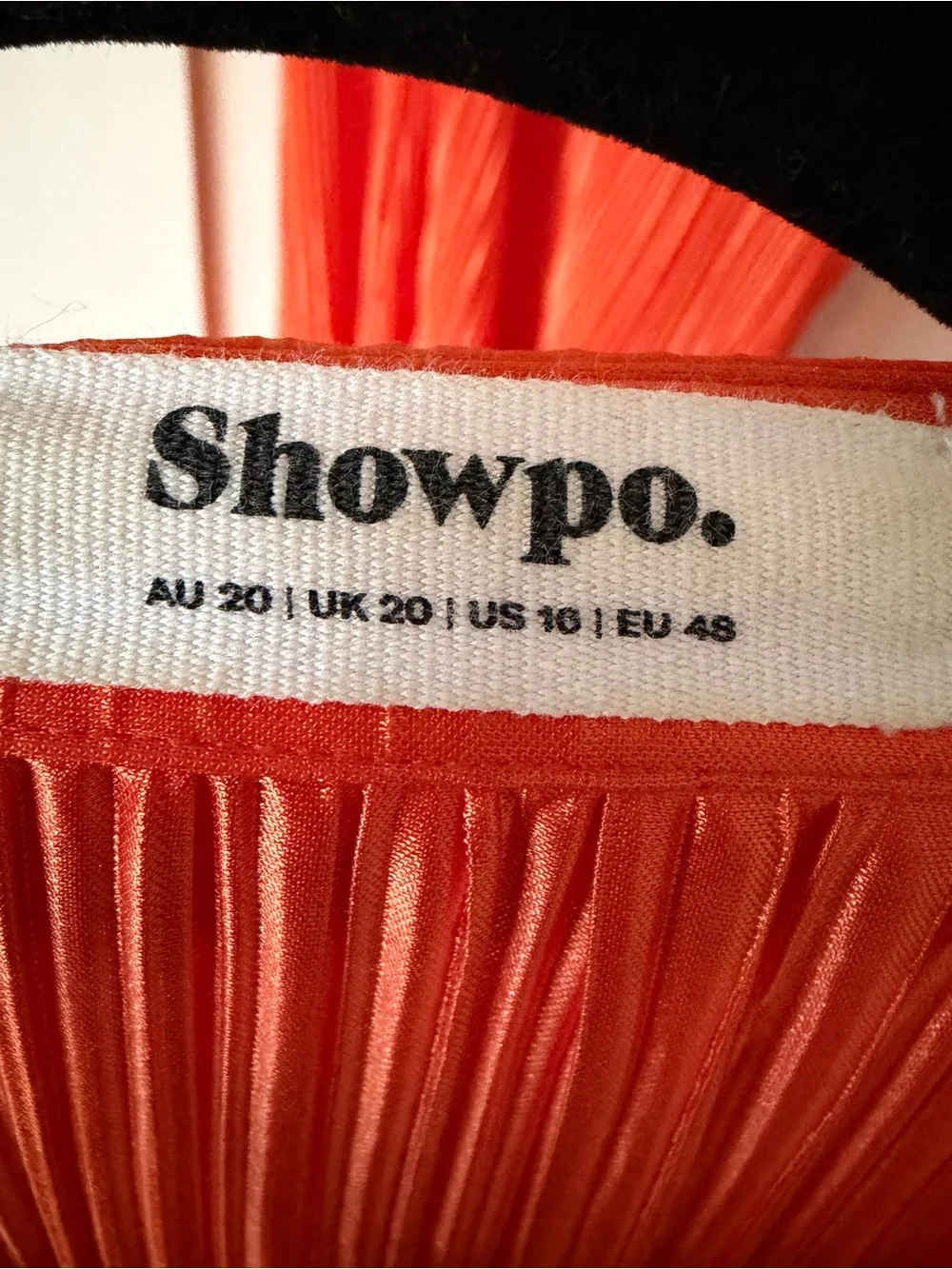Orange Pleated Matching Set